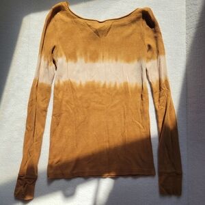 Free People Long Sleeve Thermal Brown Tan Womens Medium